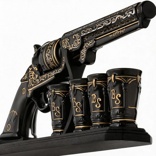 Ceramic decanter set 17oz with - 17oz,